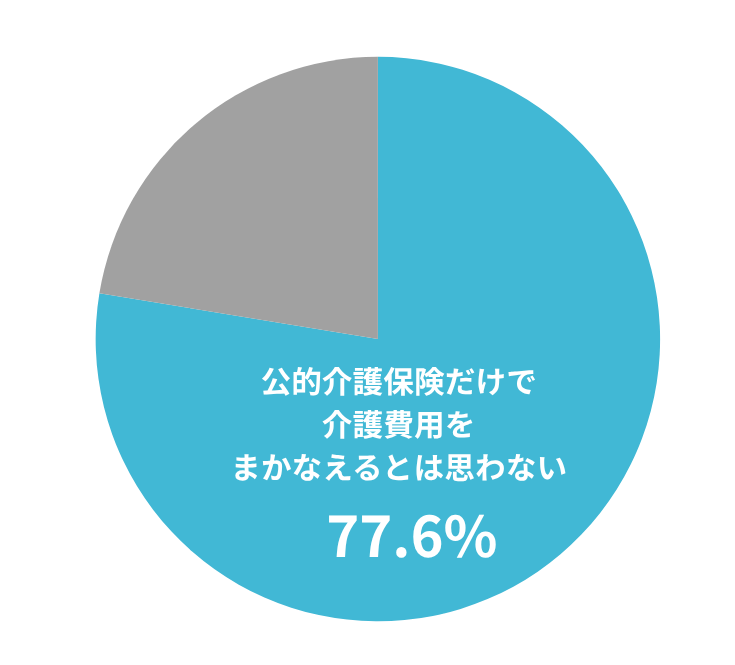 公的介護保険だけで介護費用をまかなえると思わない