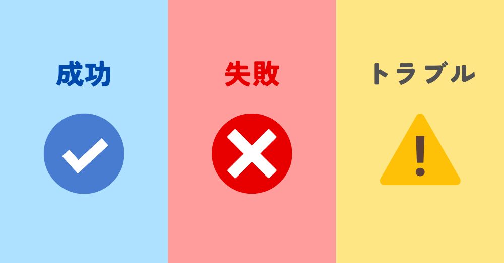 h2,成功・失敗・トラブル