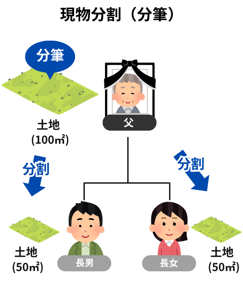 現物分割(分筆)のイメージ