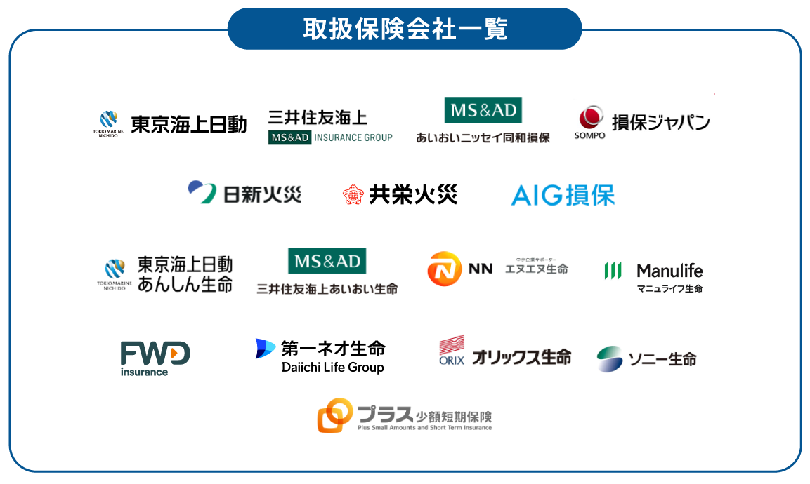 取り扱い保険会社一覧